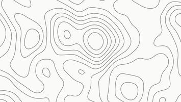 Minimalist White Topographic Map Background with Contour Lines vector
