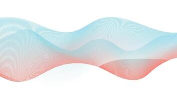 Abstract Blue and Red Wave Lines on White Background vector