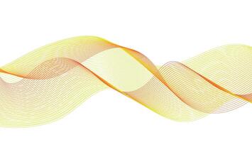 Abstract Wave Lines in Warm Red and Yellow Tones vector