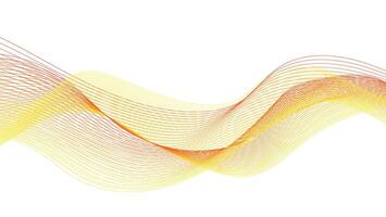 Abstract Fiery Waveform with Glowing Golden Lines vector
