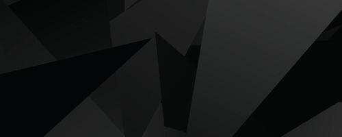 Abstract geometric black shapes with sharp edges and shadows vector
