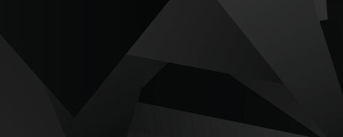 Abstract dark geometric pattern with overlapping shapes in shades of black and gray vector