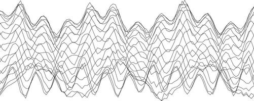 Dynamic abstract wave of geometric lines for modern art design vector
