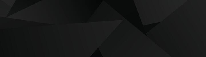 Abstract geometric black background with overlapping triangle shapes vector