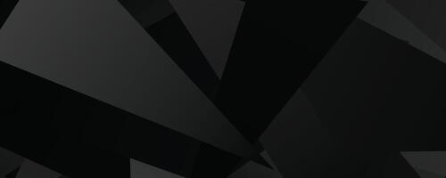 Abstract geometric shapes in dark minimalist design with sharp edges and depth vector
