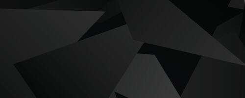 Abstract black geometric background with overlapping triangles vector
