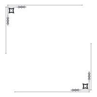 Calligraphic floral frame and page decoration of decorative vintage element, border and frame. vector