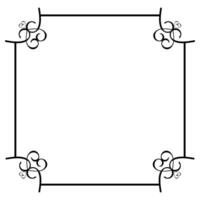 White Empty Ornamental decorative page frame. Line style border Design vector
