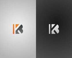 Letter KB initial logo design template. vector