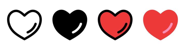 Modern heart icon with simple and elegant design, suitable for social, relationship and love apps. vector