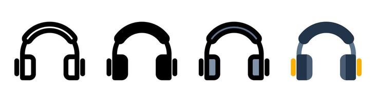 Modern headphone icon with simple and elegant design. Ideal for music, audio and entertainment related applications. vector