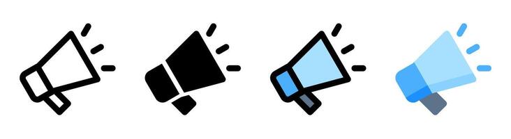 Modern megaphone icon with simple and elegant design. Ideal for announcement, promotion and communication applications. vector