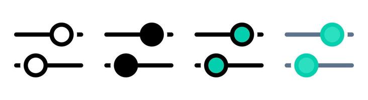 Modern equalizer icon with simple and elegant design. Ideal for music, audio and entertainment applications. vector