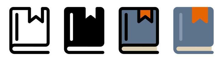 Modern book icon with simple and elegant design. Ideal for educational, knowledge and literature applications. vector