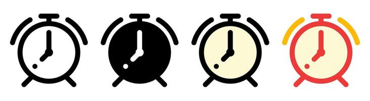 Modern alarm clock icon with simple and elegant design. Ideal for reminder, notification and scheduling applications. vector