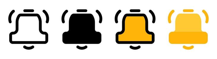Modern bell icon with simple and elegant design. Ideal for notification, alert and reminder applications. vector