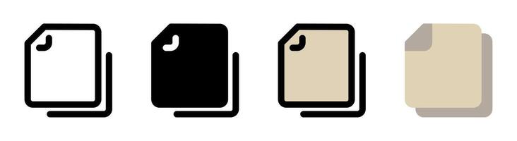 Modern paper icon with clean and minimalist design. Ideal for document, writing and educational applications. vector