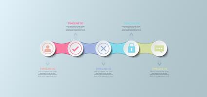 Infographic design with four different icons vector