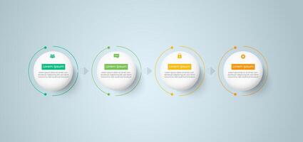 Infographic design with four different options vector