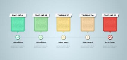 Infographic template with four steps and arrows vector