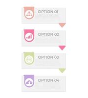 Infographic template with four options vector