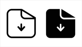 File Download and Document Icon. vector