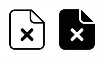 File Delete Icon. vector