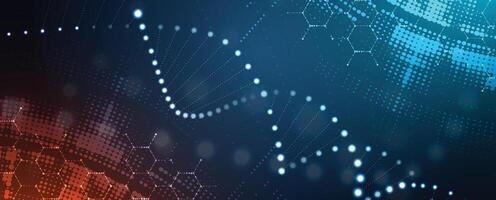 Abstract DNA molecule technology background vector