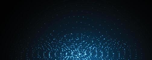 blue dots on black background with a circle in the center vector