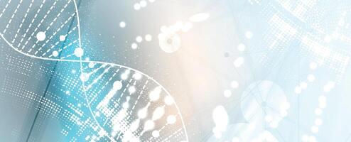 Minimalistic DNA abstract background. Biotechnology and science research vector
