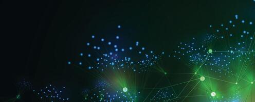 abstract background with green and blue dots vector