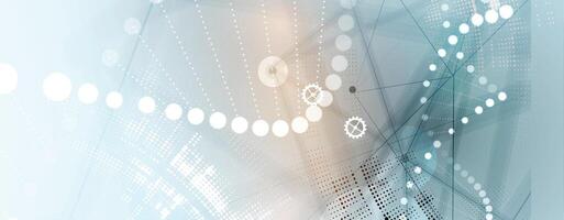 abstract background DNAAA with circles and lines vector