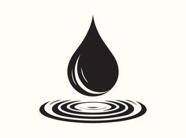 Abstract Water Droplet Creating a Ripple in Water vector