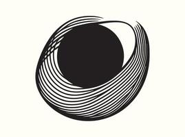 Continuous Line Silhouette in Abstract Style vector