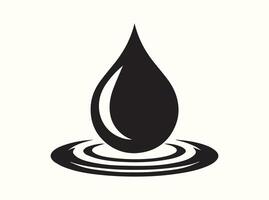 Minimalist Water Drop Splash with Gentle Ripples vector