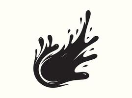 Creative Water Splash Silhouette with Fluid Motion vector
