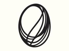 High-Contrast Minimalist Silhouette with Thin Lines vector