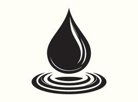 A Single Water Droplet Falling into Still Water vector