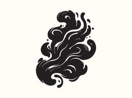 Artistic Abstract Silhouette with Flowing Shapes vector