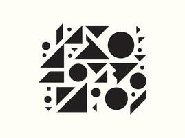 Futuristic Geometric Silhouette with Abstract Shapes vector