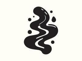 Minimalist Fluid Silhouette for Modern Design vector