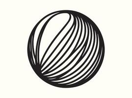 Modern Abstract Line Silhouette with Smooth Curves vector