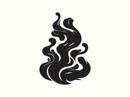 Abstract Black Silhouette of Flowing Curves vector