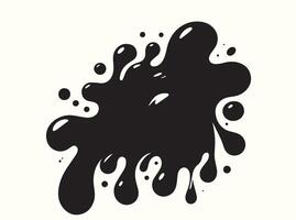 Flowing Black Liquid Shape with Irregular Edges vector