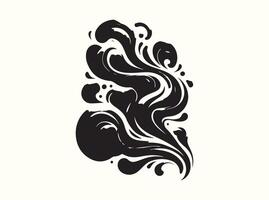 Stylish Flowing Silhouette in Abstract Design vector