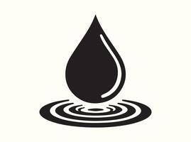 Minimal Abstract Water Droplet Creating Soft Ripples vector