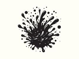 Abstract Black Paint Splash Silhouette Design vector