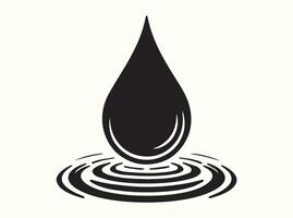 Tranquil Water Drop Splash with Gentle Waves vector