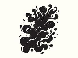 Abstract Wavy Silhouette with Flowing Motion vector