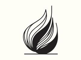 Abstract Minimal Line Silhouette Drawing vector
